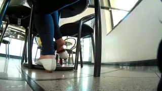 candid shoeplay flats at bar