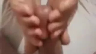 Foot job hand job tease
