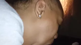 My brothers rx wife eating my dick and letting me bust on her face in real