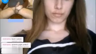 Reacciones de nenas al ver mi polla en la web cam 80. Corrida al final