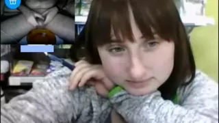 Reacciones de nenas al ver mi polla en la web cam 73. Corrida al final