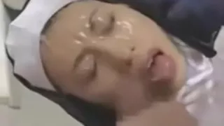 Japanese Teen Nun Does Bukkake