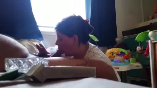 sexy wife smoking and sucking me