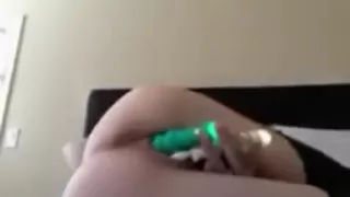 Hot Blonde plays with pussy on cam for Daddy while he’s away