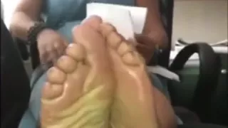 Mature Ebony Sweaty Soles At Work