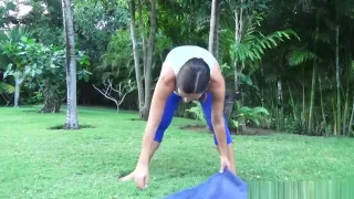 Neighbors are watching as I am doing yoga outdoors