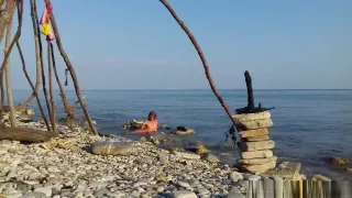 Nude on the beach! Are you ready for some solo play?