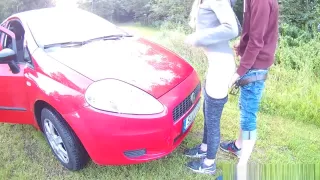 Bend over the car so I can fuck you