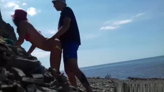 Fuck me hard before someone come on the beach