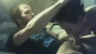 Submissive busty girlfriend choke fucked, manhandled, throatfucked