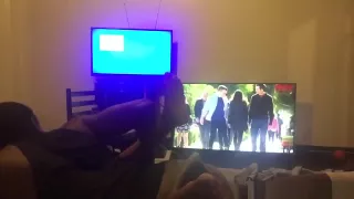 watching a television  makes this couple bored so they fuck