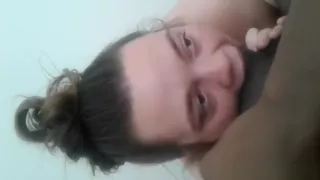 Not all girls are able to swallow my whole dick