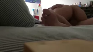 Real amateur couple having sex on a bed