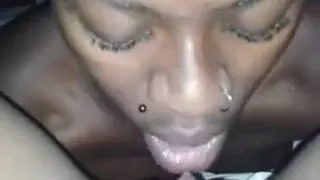 Licking and sucking the clit slowly