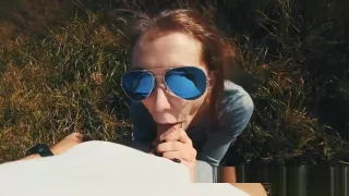 Outdoor fuck and cumshot on mouth with fitness teen Mia Bandini