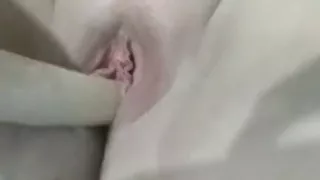 Horny girl masturbating with dido and playing with pussy