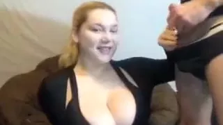 Blowjob and cum on big boobs Part 01