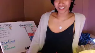 Asian teen plays with toys on webcam Part 02