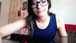 Asian amateur in blue lingerie and various fishnet stockings Part 02