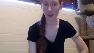Hot Natural Hairy Redhead Masturbates Solo to Orgasm Part 01