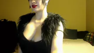 Super sexy brunette teen strips and jerks solo Part 02