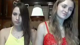 Blonde and brunette lesbian beauties Part 01