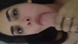 Beautiful Girl Giving Oral Sex and Receiving Facial Cumshot