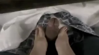 bellecitas footjob under the table pt. 1