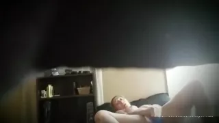 Brother spies on sister masturbating