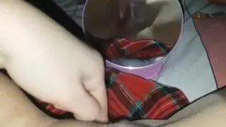 tight pussy in front of a mirror