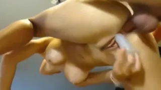 Horny brunette with perfect tits and amazing ass owns the place