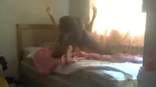 Black stud drills a hot white girl hard on camera