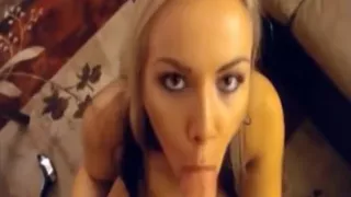Blonde girl gives me the best blowjob I ever got