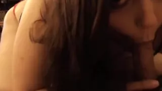 Girlfriend takes her time giving me a really nice blowjob