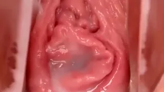 Inside Lauras shaved pussy wit speculum