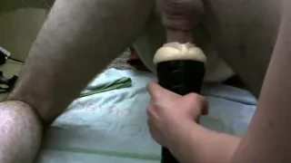 Girl brings cock 2 times cum milking