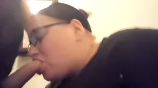 Gagging on my stepdad cock cause im being a smartass n mean