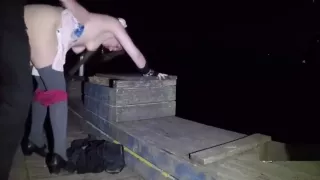 LN´s#37 Petite cutie in short skirt, BJ & quickie lake bridge night