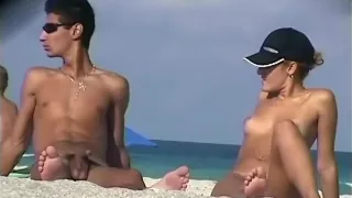 Chick caught on hidden webcam with no clothing on in a nudist beach camp