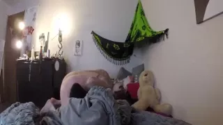 Skinny teen hottie getting drilled by her tattooed bearded boyfriend