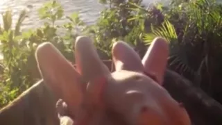 Hot skinny girlfriend fucked hard outdoors by the sea