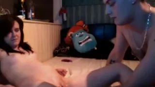 Teen lovers having some fun in a hot webcam fuck