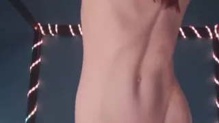 Super skinny solo babe teasing naked showing her tight pussy