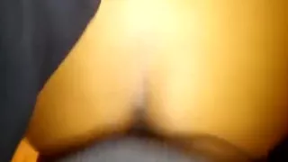 Fucking a horny ebony chick's round ass like a pro