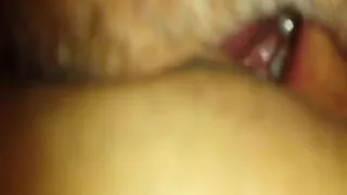 Horny guy makes a video while playing with his wife's pussy