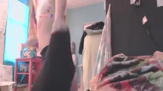 Tight teen strips and teases before some hot masturbation action