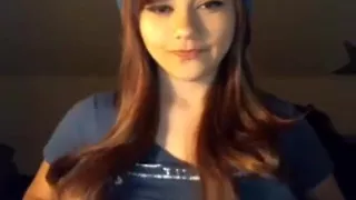 Beautiful redhead babe is feeling naughty in front of her webcam