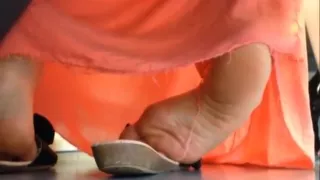 Beautiful feet caught on public transportation