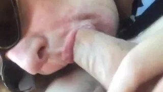 Chubby wife gives to her fat hubby great deepthoat blowjob