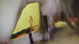 Hot sex with cumshot to the tits